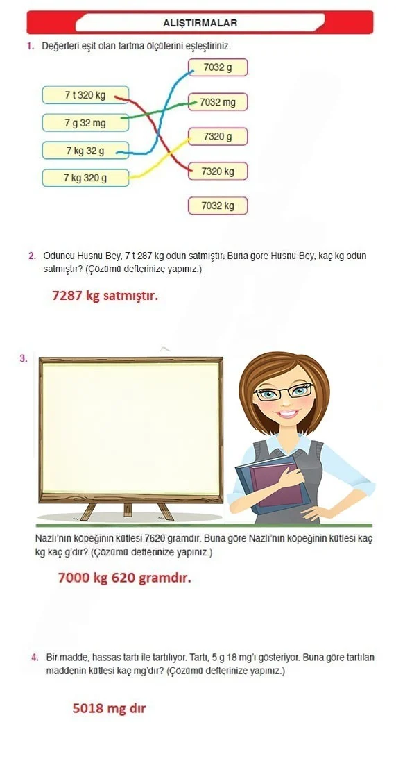4. Sınıf Matematik Ders Kitabı Cevapları Ata Yayınları Sayfa 260 Çözüm Görseli