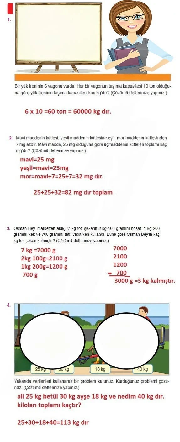 4. Sınıf Matematik Ders Kitabı Cevapları Ata Yayınları Sayfa 265 Çözüm Görseli