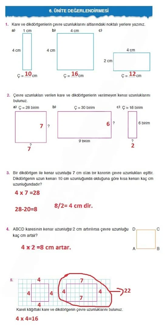 4. Sınıf Matematik Ders Kitabı Cevapları Ata Yayınları Sayfa 281 Çözüm Görseli