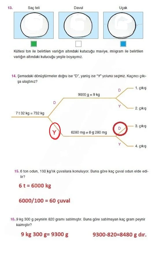 4. Sınıf Matematik Ders Kitabı Cevapları Ata Yayınları Sayfa 284 Çözüm Görseli
