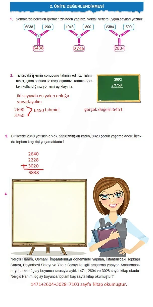 4. Sınıf Matematik Ders Kitabı Cevapları Ata Yayınları Sayfa 70 Çözüm Görseli