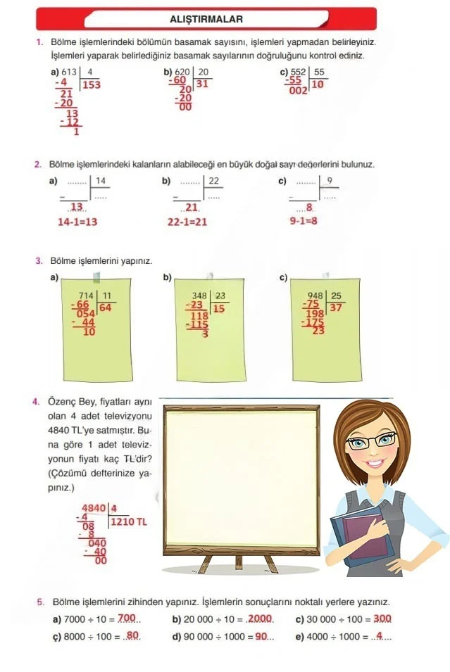 4. Sınıf Matematik Ders Kitabı Cevapları Ata Yayınları Sayfa 99 Çözüm Görseli