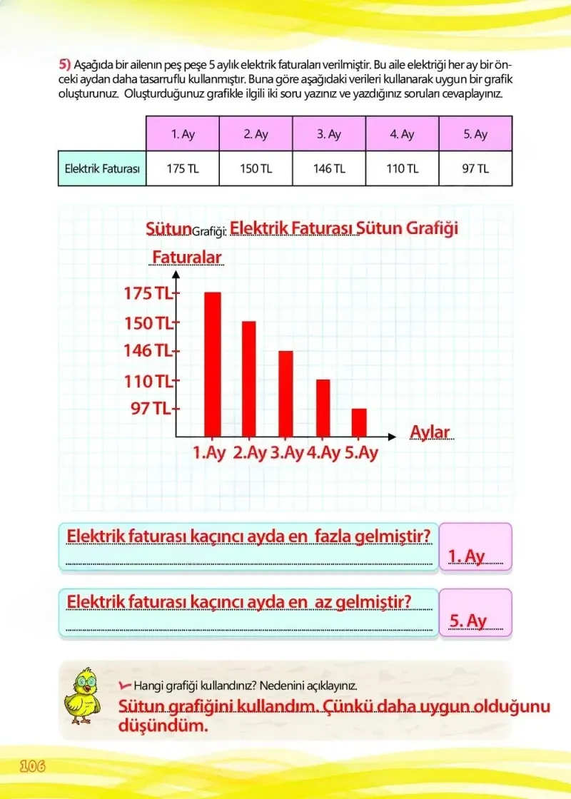 4. Sınıf Matematik Ders Kitabı Cevapları Meb Yayınları Çalışma Kitabı 1 Sayfa 106 Çözüm Görseli