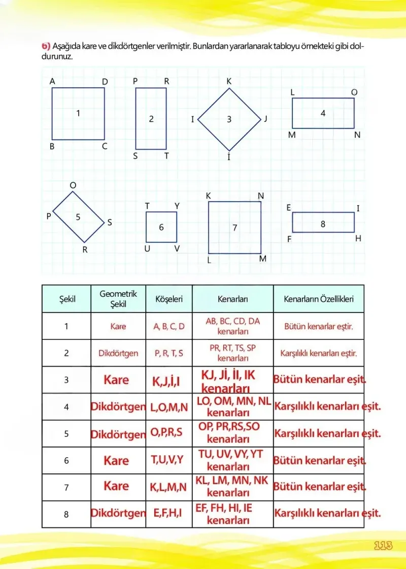 4. Sınıf Matematik Ders Kitabı Cevapları Meb Yayınları Çalışma Kitabı 1 Sayfa 113 Çözüm Görseli