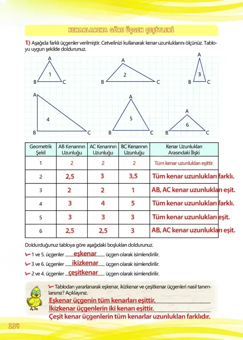4. Sınıf Matematik Ders Kitabı Cevapları Meb Yayınları Çalışma Kitabı 1 Sayfa 114 Çözüm Görseli