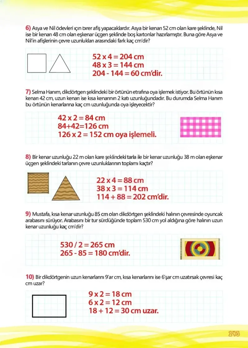 4. Sınıf Matematik Ders Kitabı Cevapları Meb Yayınları Çalışma Kitabı 1 Sayfa 143 Çözüm Görseli