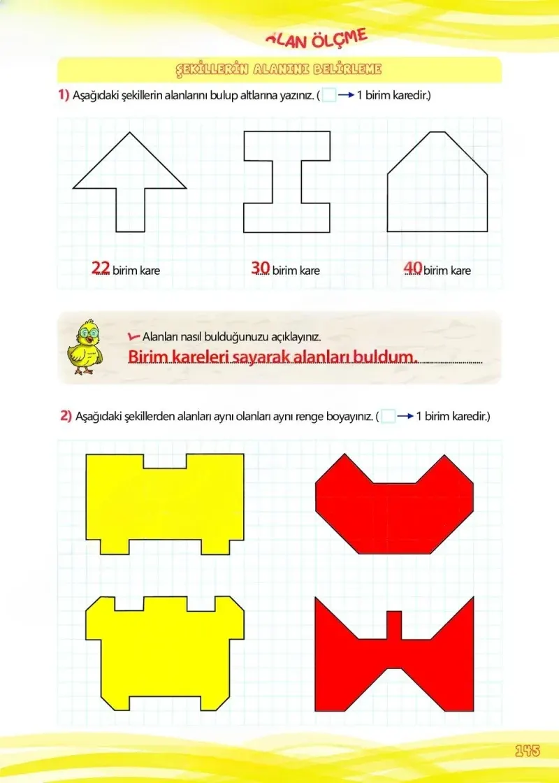 4. Sınıf Matematik Ders Kitabı Cevapları Meb Yayınları Çalışma Kitabı 1 Sayfa 145 Çözüm Görseli