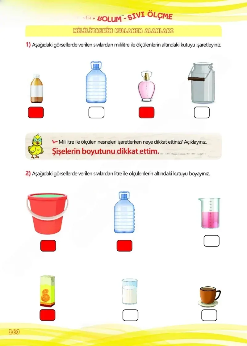 4. Sınıf Matematik Ders Kitabı Cevapları Meb Yayınları Çalışma Kitabı 1 Sayfa 160 Çözüm Görseli