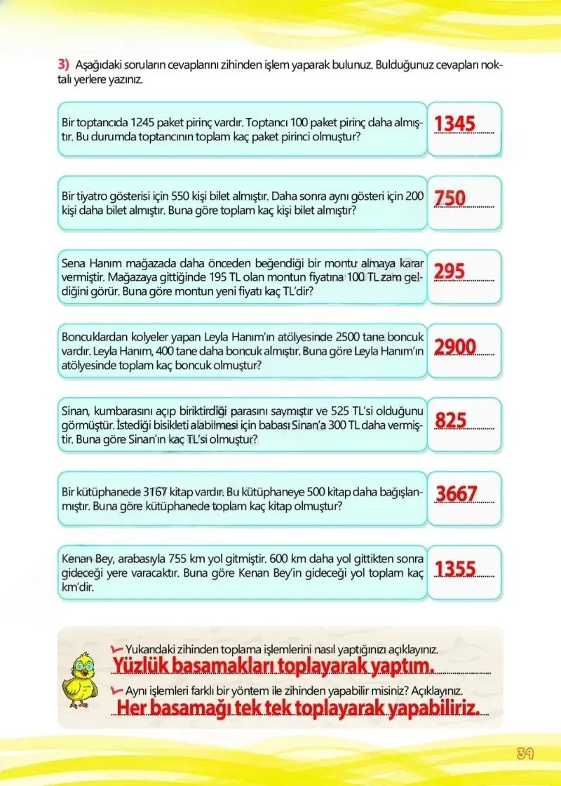 4. Sınıf Matematik Ders Kitabı Cevapları Meb Yayınları Çalışma Kitabı 1 Sayfa 39 Çözüm Görseli