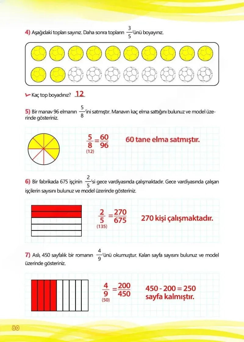 4. Sınıf Matematik Ders Kitabı Cevapları Meb Yayınları Çalışma Kitabı 1 Sayfa 80 Çözüm Görseli