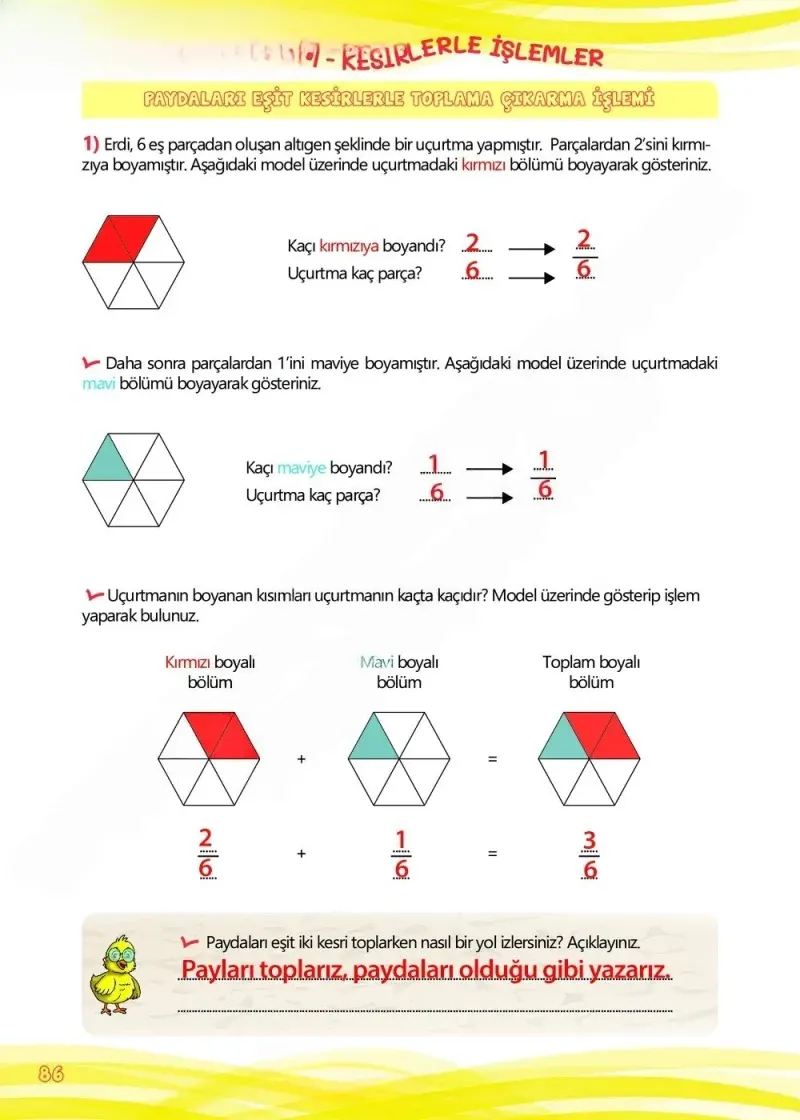 4. Sınıf Matematik Ders Kitabı Cevapları Meb Yayınları Çalışma Kitabı 1 Sayfa 86 Çözüm Görseli
