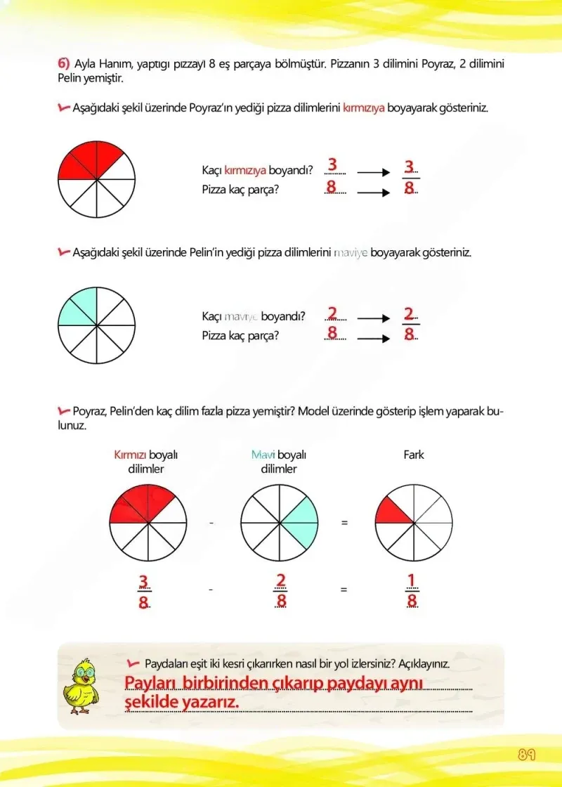 4. Sınıf Matematik Ders Kitabı Cevapları Meb Yayınları Çalışma Kitabı 1 Sayfa 89 Çözüm Görseli