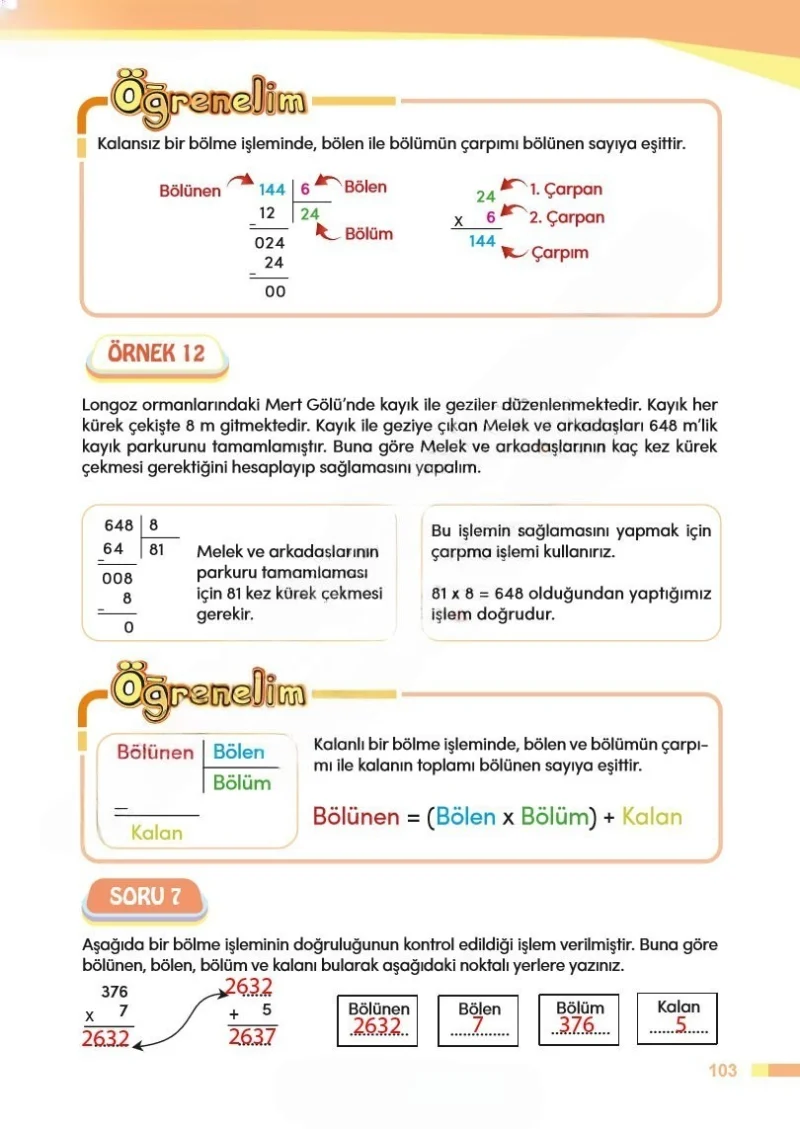 4. Sınıf Matematik Ders Kitabı Cevapları Meb Yayınları Sayfa 103 Çözüm Görseli