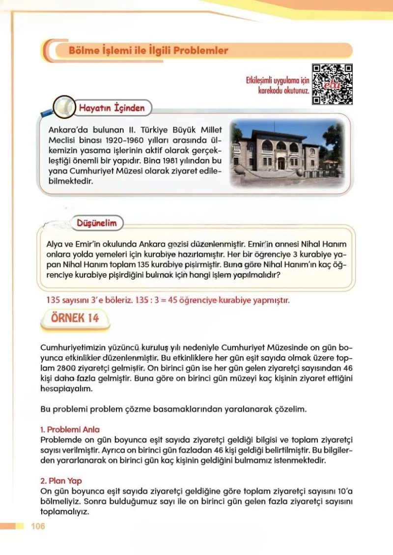 4. Sınıf Matematik Ders Kitabı Cevapları Meb Yayınları Sayfa 106 Çözüm Görseli