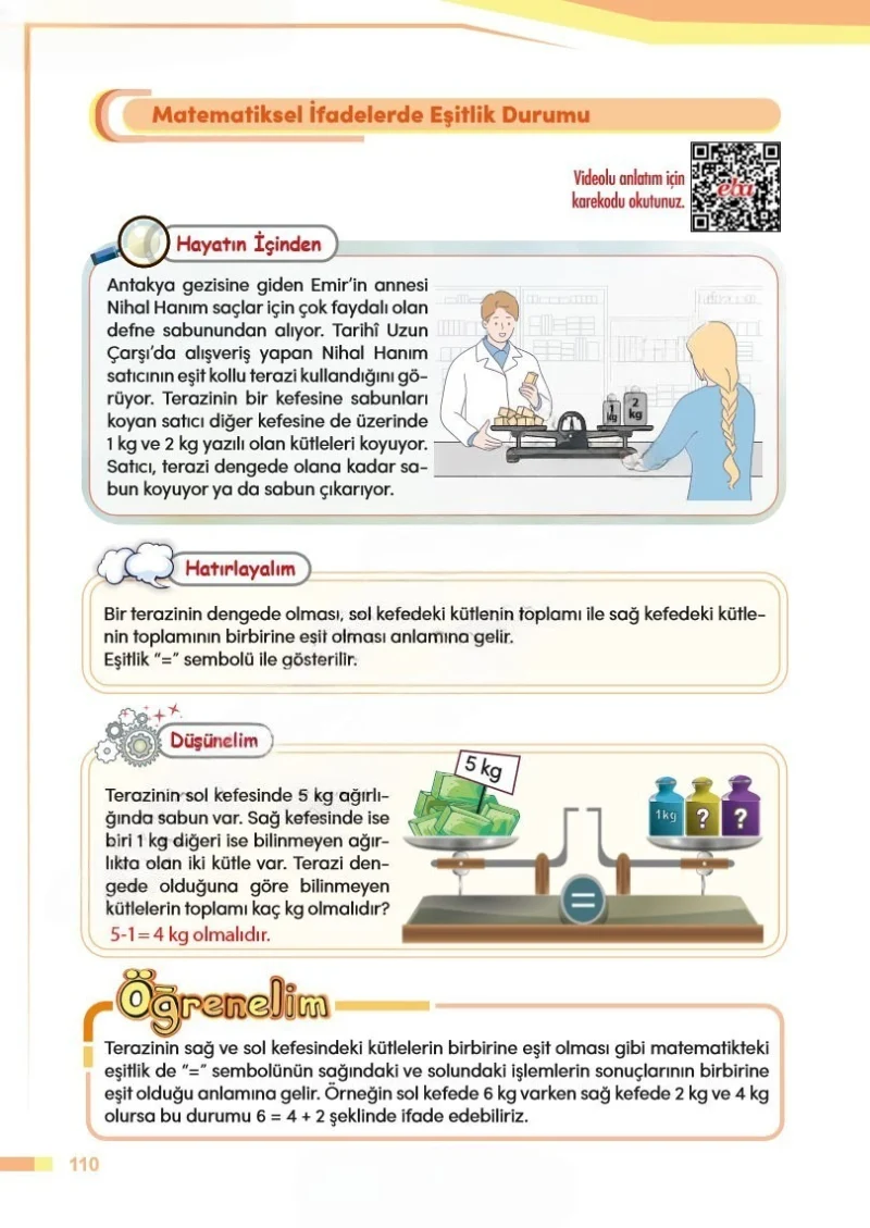 4. Sınıf Matematik Ders Kitabı Cevapları Meb Yayınları Sayfa 110 Çözüm Görseli