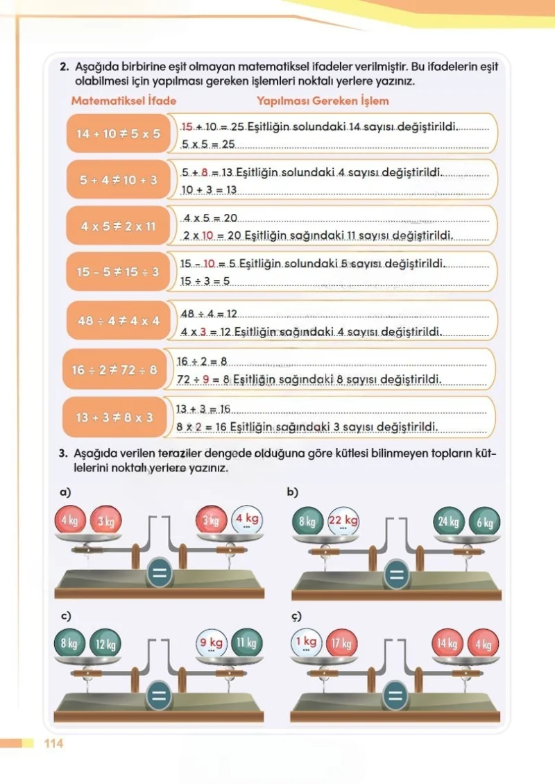 4. Sınıf Matematik Ders Kitabı Cevapları Meb Yayınları Sayfa 114 Çözüm Görseli