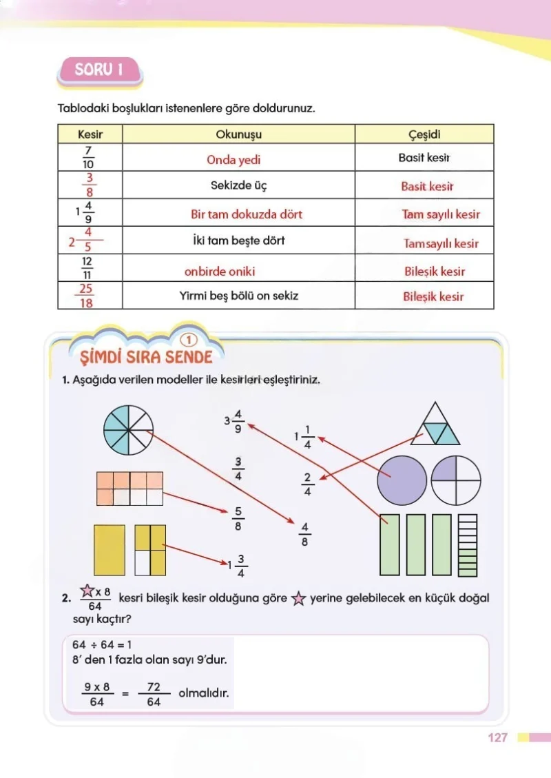 4. Sınıf Matematik Ders Kitabı Cevapları Meb Yayınları Sayfa 127 Çözüm Görseli