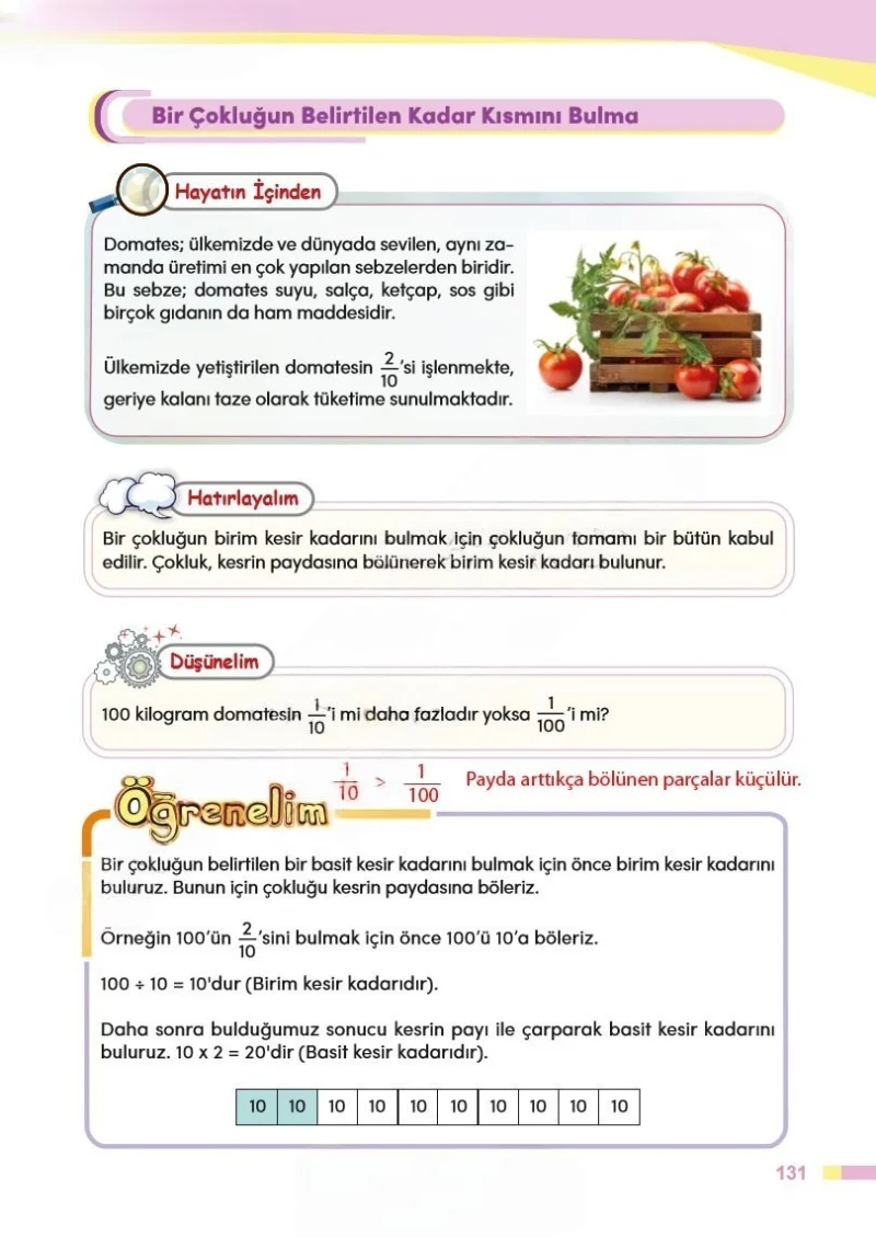 4. Sınıf Matematik Ders Kitabı Cevapları Meb Yayınları Sayfa 131 Çözüm Görseli