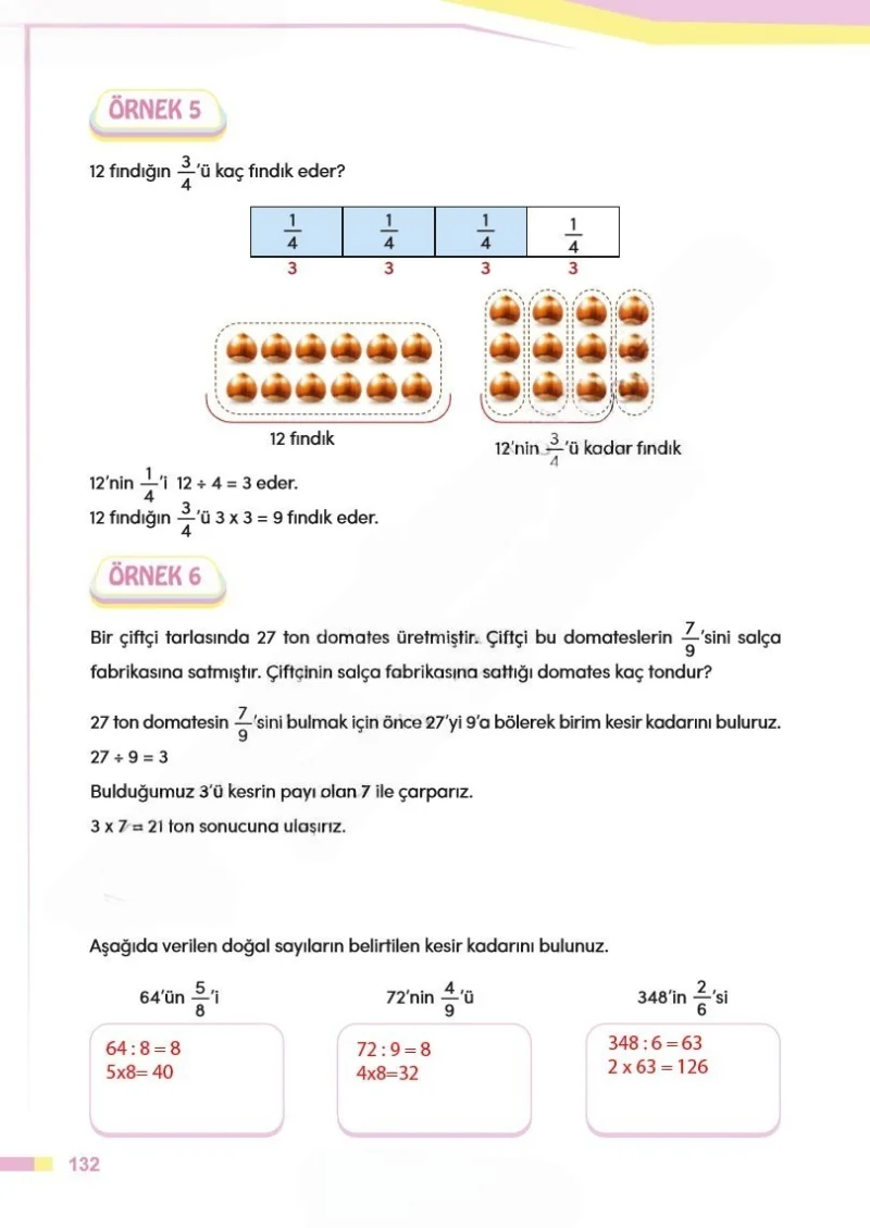 4. Sınıf Matematik Ders Kitabı Cevapları Meb Yayınları Sayfa 132 Çözüm Görseli