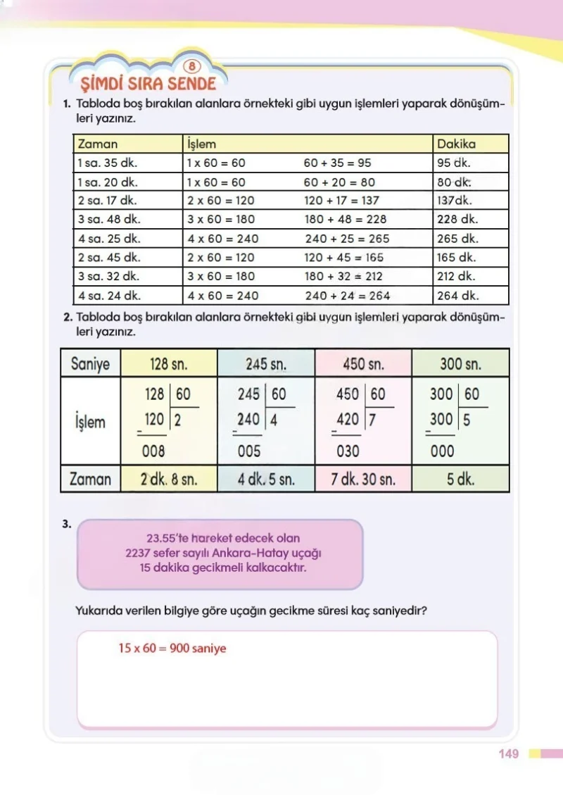 4. Sınıf Matematik Ders Kitabı Cevapları Meb Yayınları Sayfa 149 Çözüm Görseli