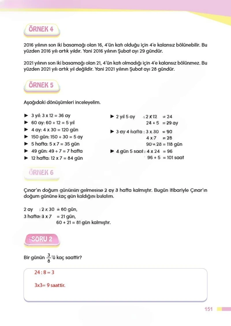 4. Sınıf Matematik Ders Kitabı Cevapları Meb Yayınları Sayfa 151 Çözüm Görseli