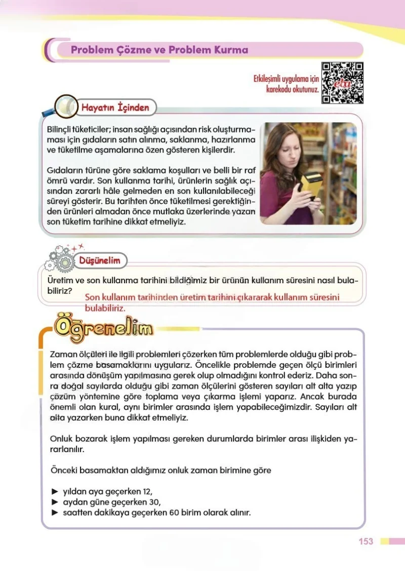 4. Sınıf Matematik Ders Kitabı Cevapları Meb Yayınları Sayfa 153 Çözüm Görseli