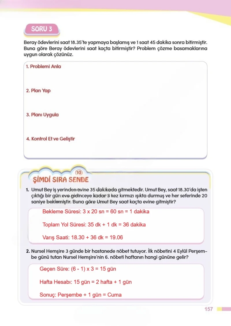 4. Sınıf Matematik Ders Kitabı Cevapları Meb Yayınları Sayfa 157 Çözüm Görseli
