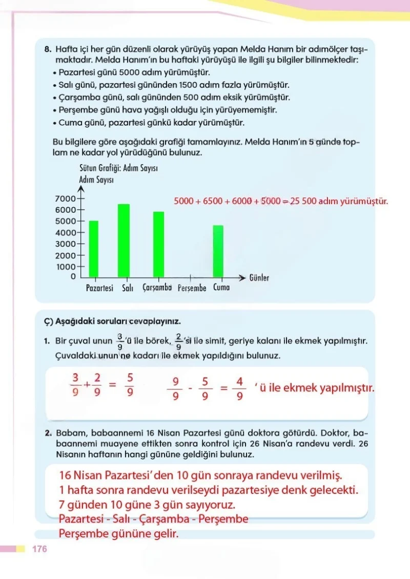 4. Sınıf Matematik Ders Kitabı Cevapları Meb Yayınları Sayfa 176 Çözüm Görseli