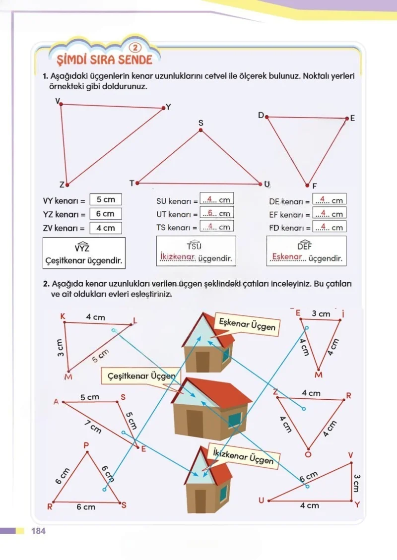 4. Sınıf Matematik Ders Kitabı Cevapları Meb Yayınları Sayfa 184 Çözüm Görseli
