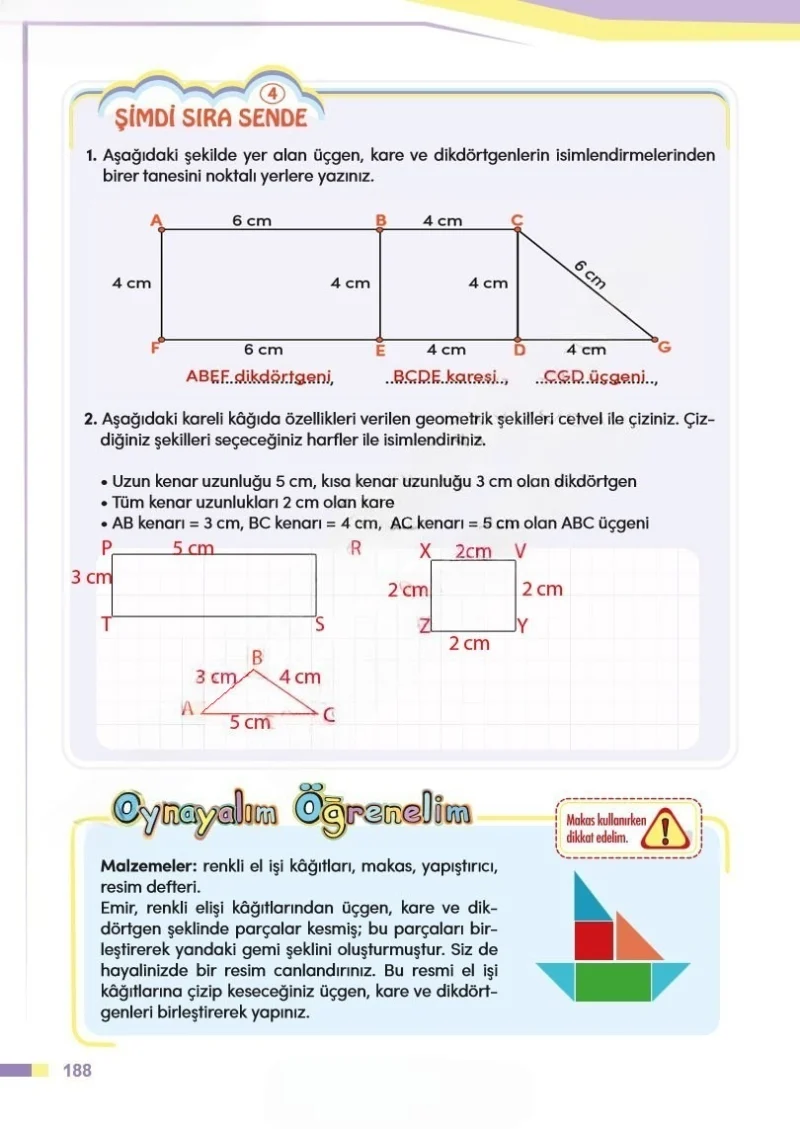 4. Sınıf Matematik Ders Kitabı Cevapları Meb Yayınları Sayfa 188 Çözüm Görseli