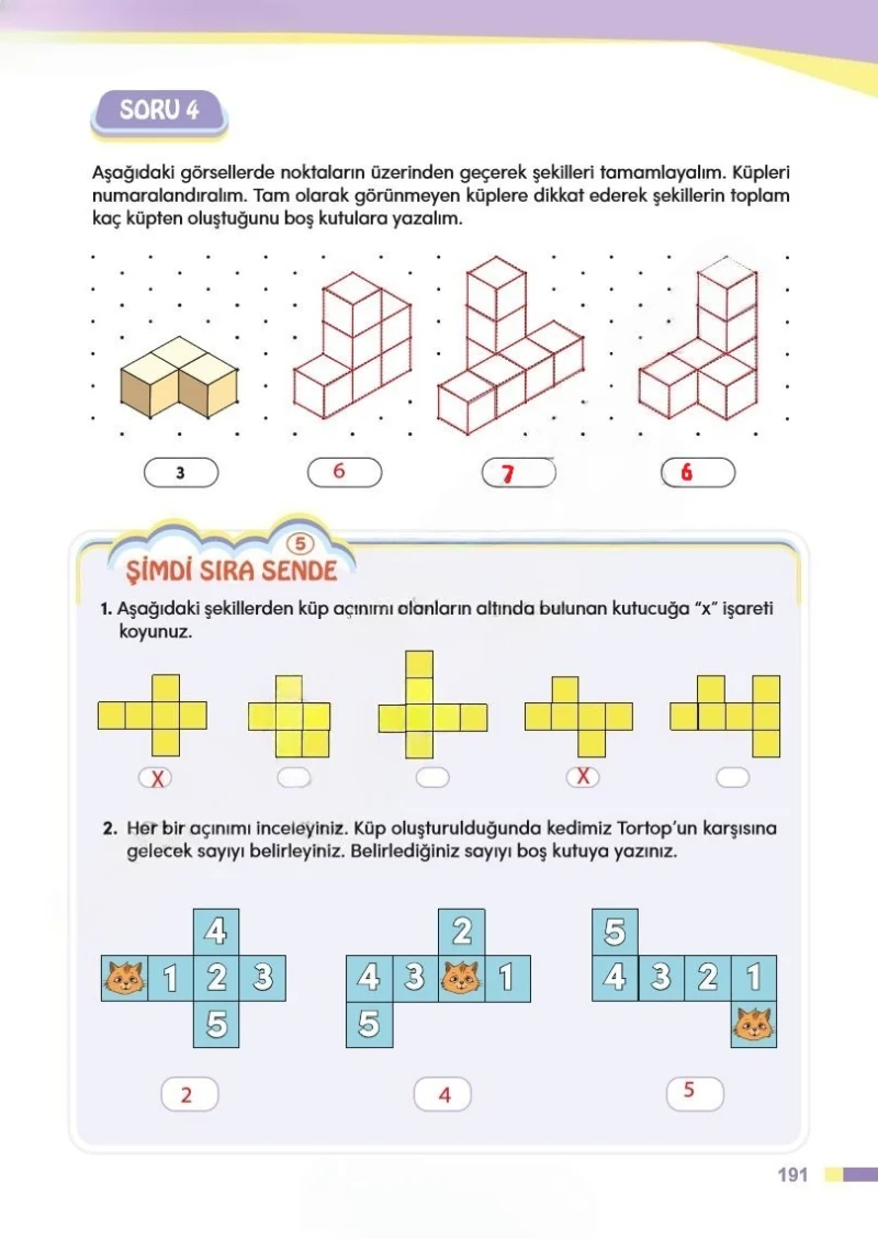 4. Sınıf Matematik Ders Kitabı Cevapları Meb Yayınları Sayfa 191 Çözüm Görseli