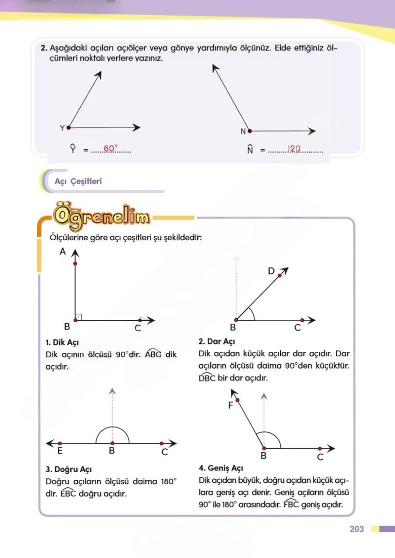 4. Sınıf Matematik Ders Kitabı Cevapları Meb Yayınları Sayfa 203 Çözüm Görseli