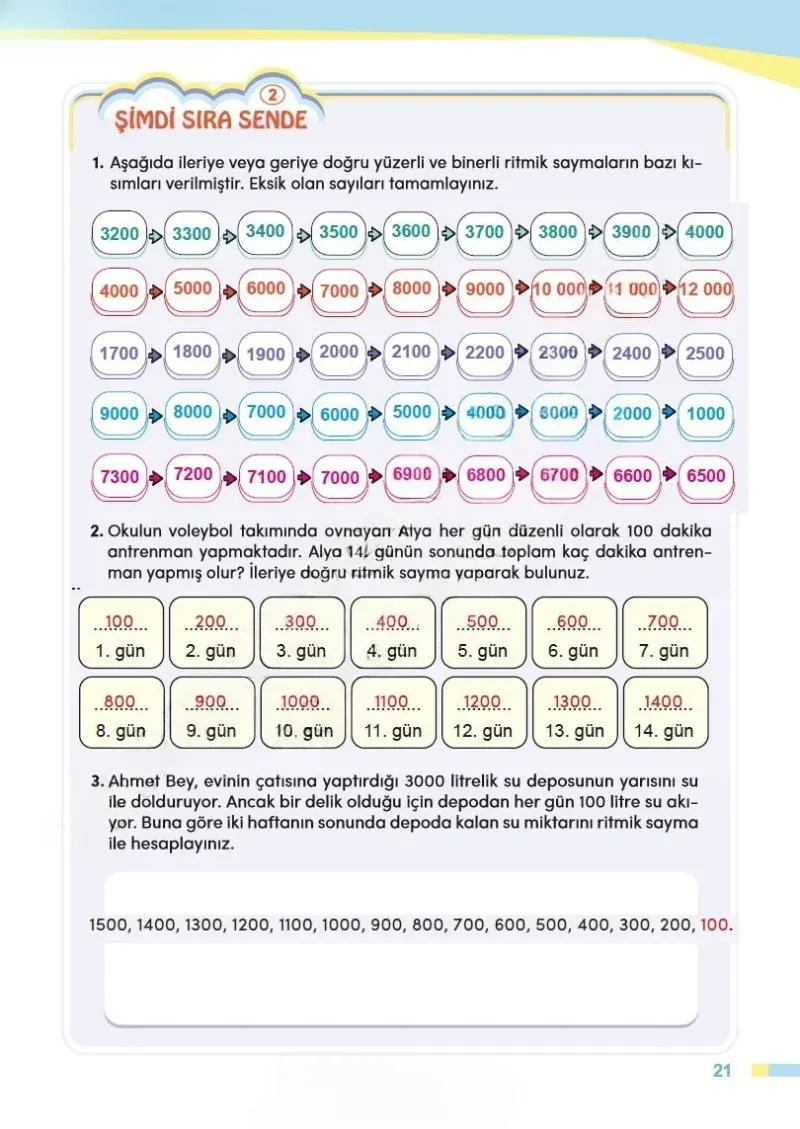 4. Sınıf Matematik Ders Kitabı Cevapları Meb Yayınları Sayfa 21 Çözüm Görseli