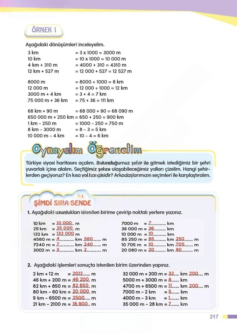 4. Sınıf Matematik Ders Kitabı Cevapları Meb Yayınları Sayfa 217 Çözüm Görseli