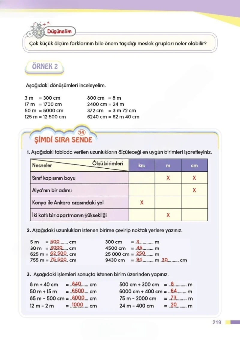 4. Sınıf Matematik Ders Kitabı Cevapları Meb Yayınları Sayfa 219 Çözüm Görseli