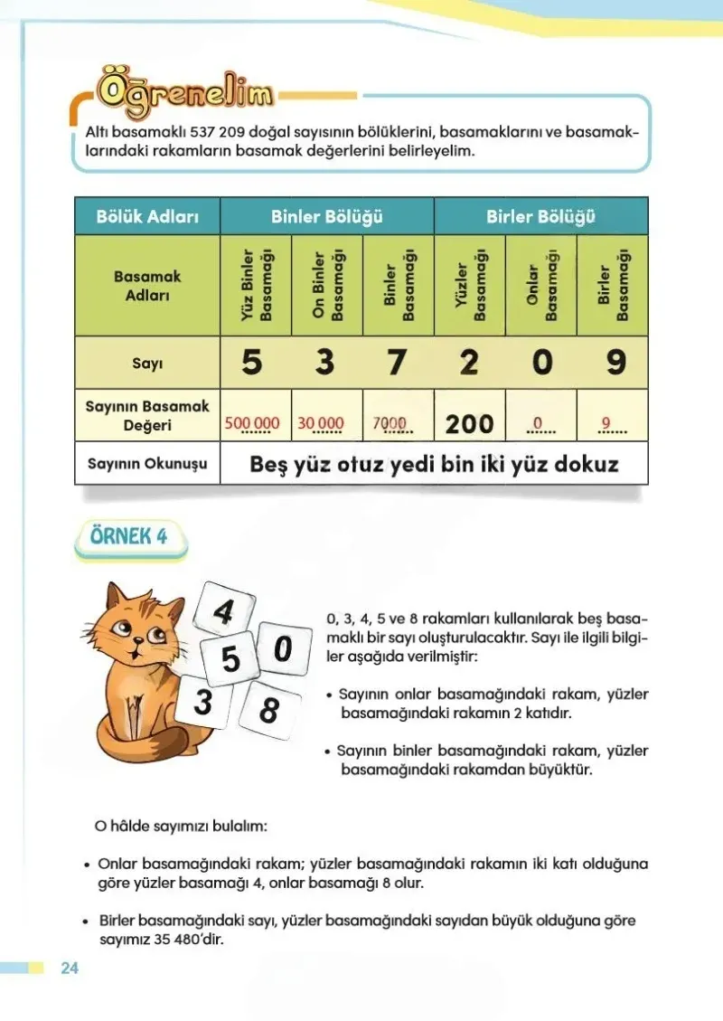4. Sınıf Matematik Ders Kitabı Cevapları Meb Yayınları Sayfa 24 Çözüm Görseli