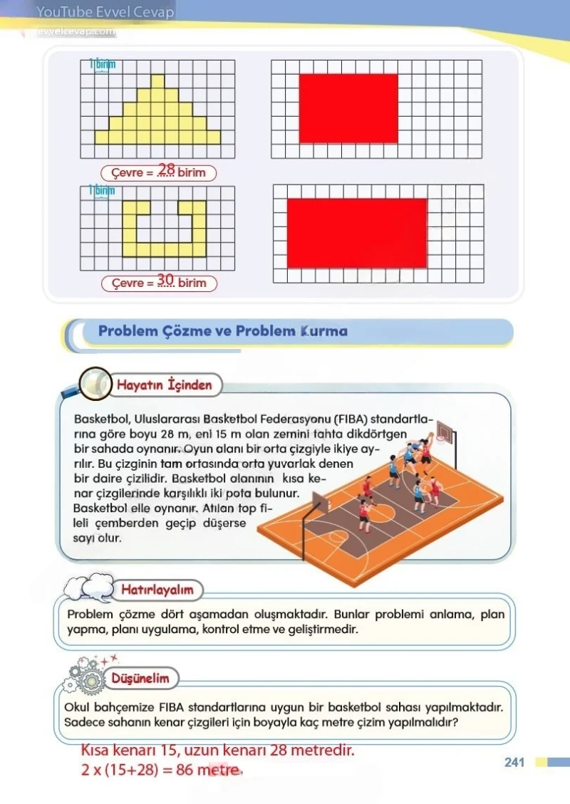 4. Sınıf Matematik Ders Kitabı Cevapları Meb Yayınları Sayfa 241 Çözüm Görseli