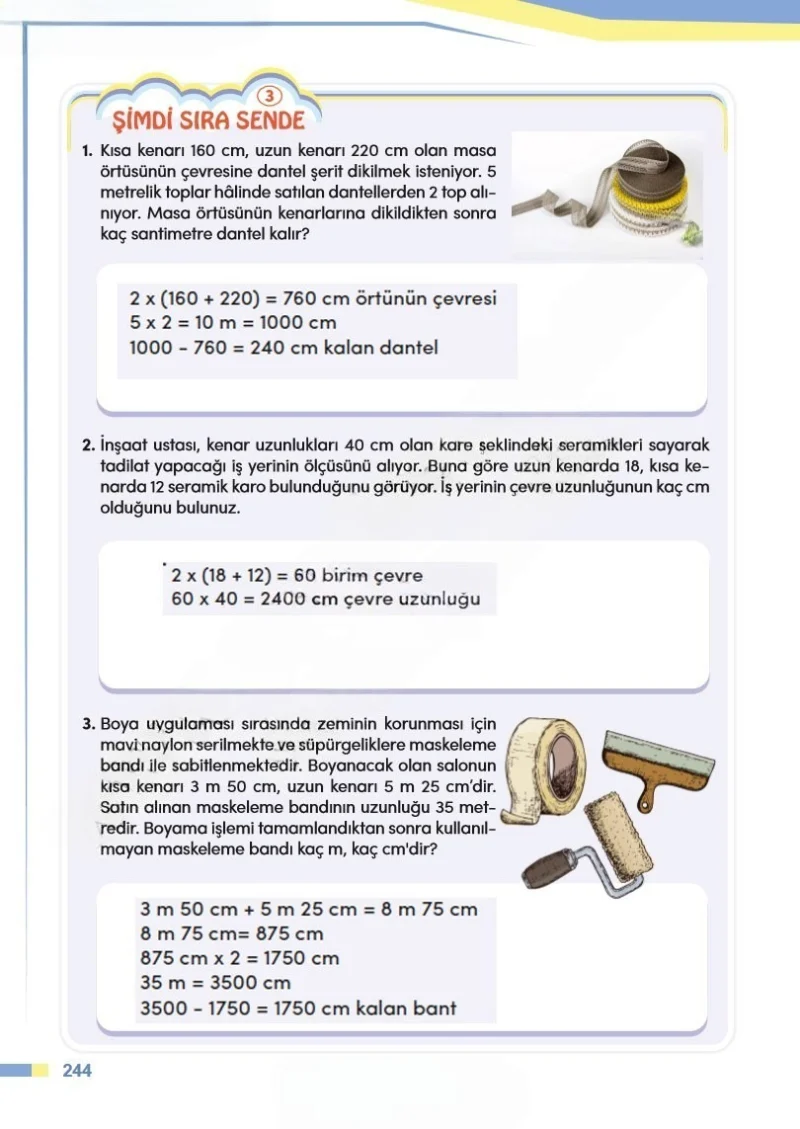 4. Sınıf Matematik Ders Kitabı Cevapları Meb Yayınları Sayfa 244 Çözüm Görseli