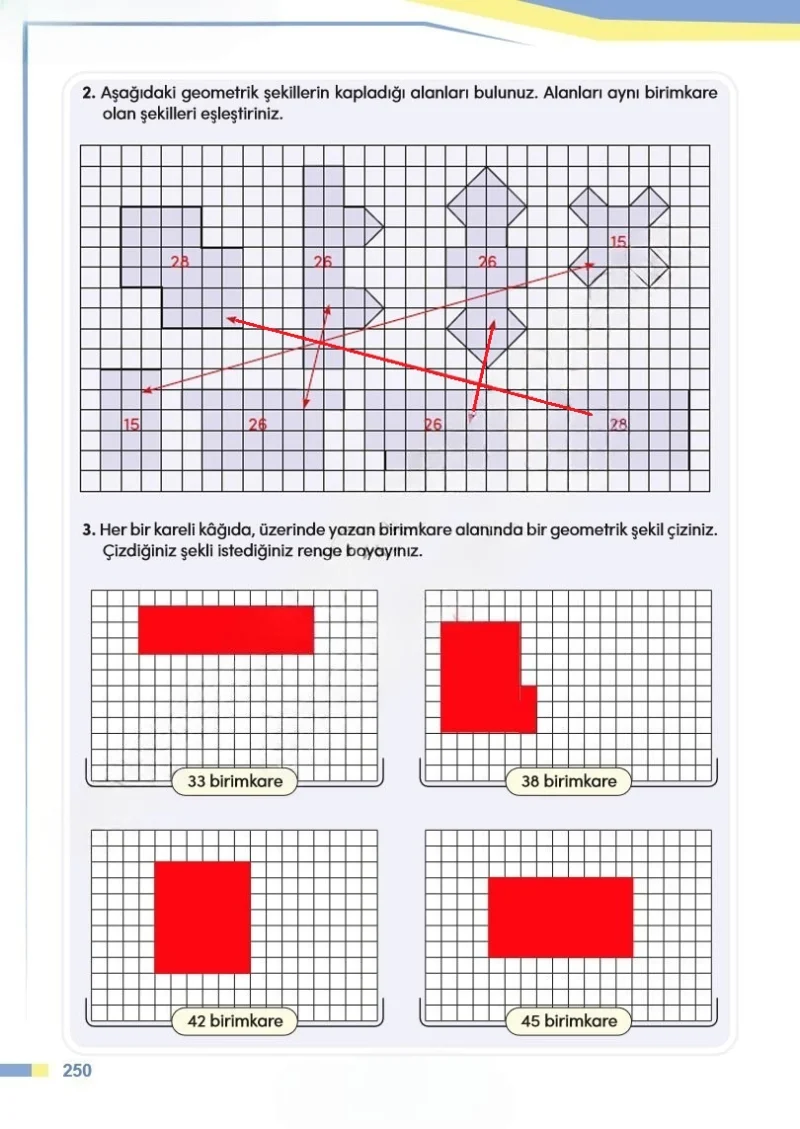 4. Sınıf Matematik Ders Kitabı Cevapları Meb Yayınları Sayfa 250 Çözüm Görseli