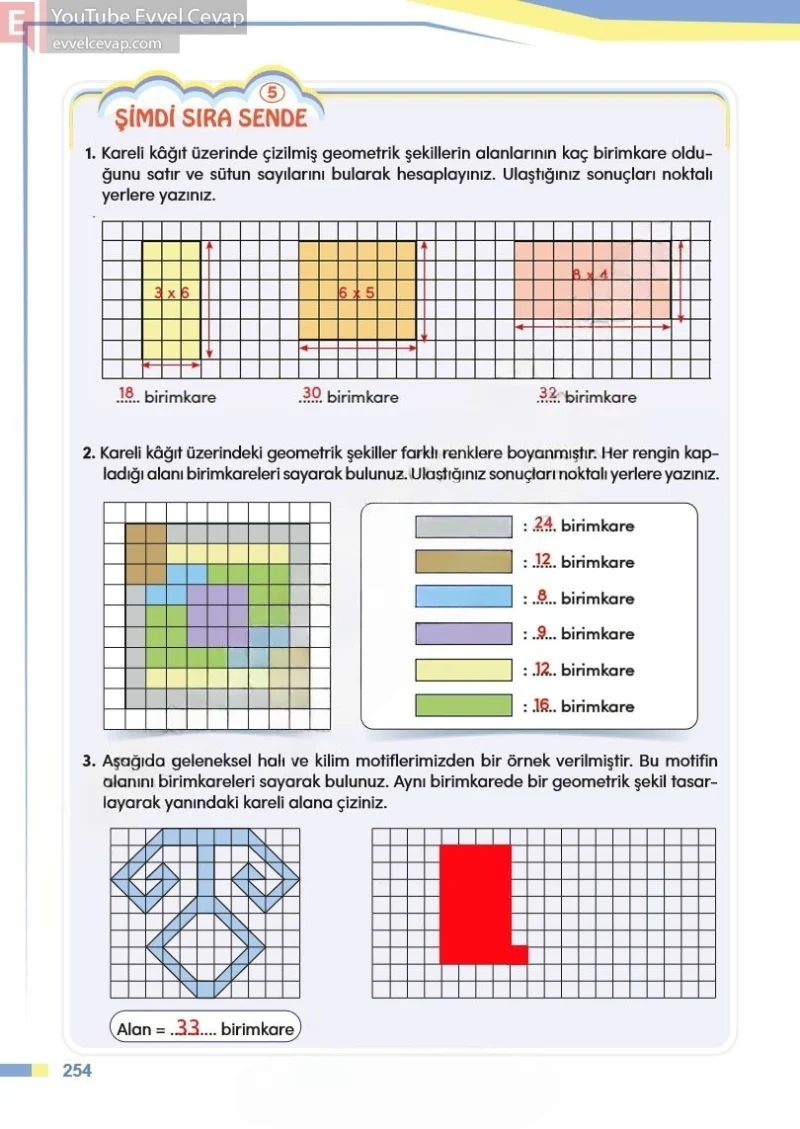 4. Sınıf Matematik Ders Kitabı Cevapları Meb Yayınları Sayfa 254 Çözüm Görseli