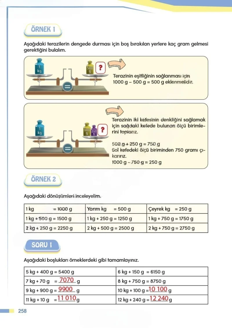 4. Sınıf Matematik Ders Kitabı Cevapları Meb Yayınları Sayfa 258 Çözüm Görseli