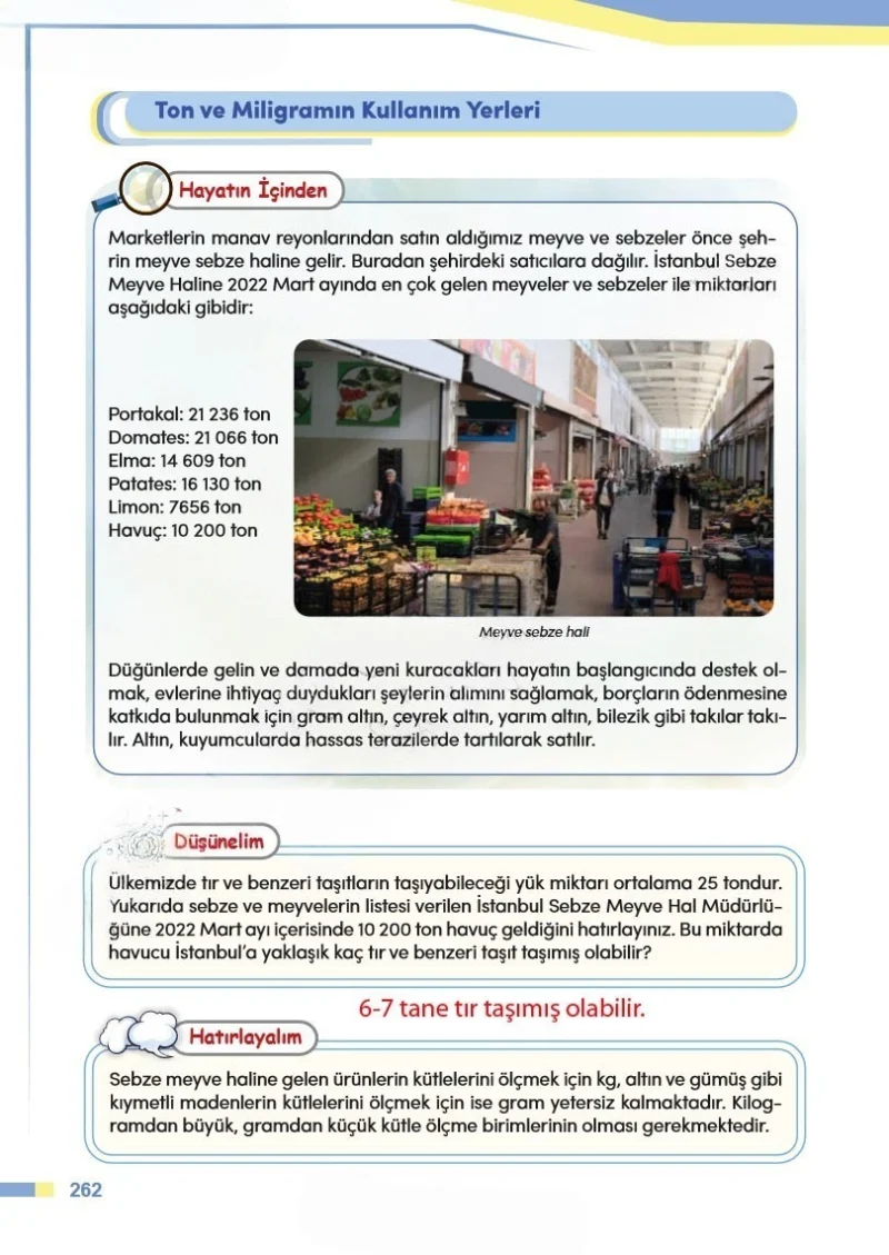 4. Sınıf Matematik Ders Kitabı Cevapları Meb Yayınları Sayfa 262 Çözüm Görseli