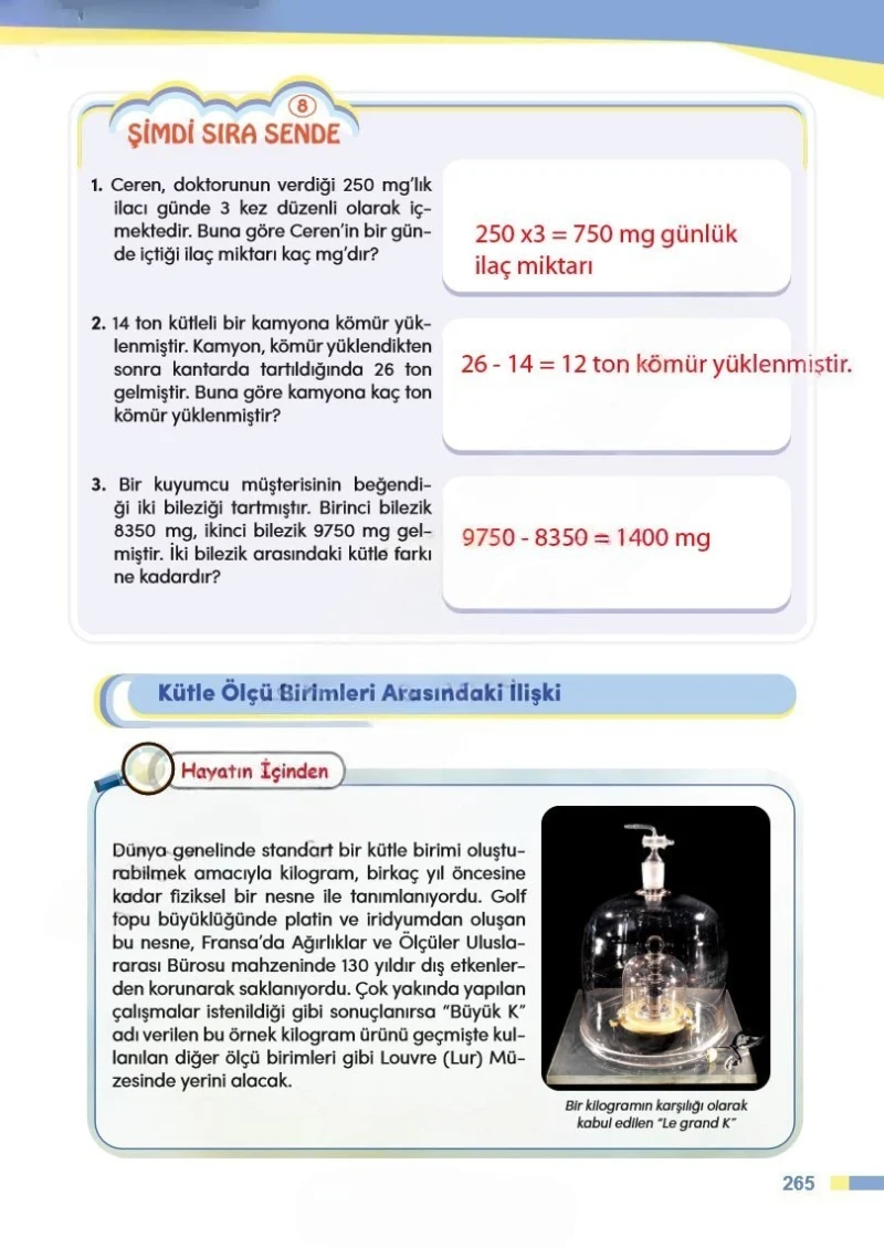 4. Sınıf Matematik Ders Kitabı Cevapları Meb Yayınları Sayfa 265 Çözüm Görseli