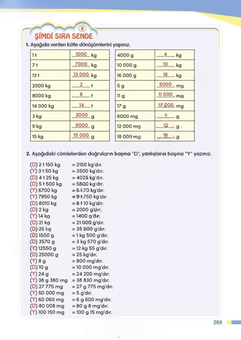 4. Sınıf Matematik Ders Kitabı Cevapları Meb Yayınları Sayfa 269 Çözüm Görseli