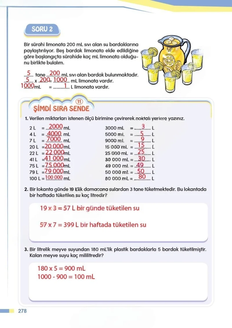 4. Sınıf Matematik Ders Kitabı Cevapları Meb Yayınları Sayfa 278 Çözüm Görseli
