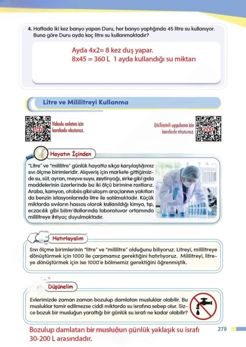 4. Sınıf Matematik Ders Kitabı Cevapları Meb Yayınları Sayfa 279 Çözüm Görseli