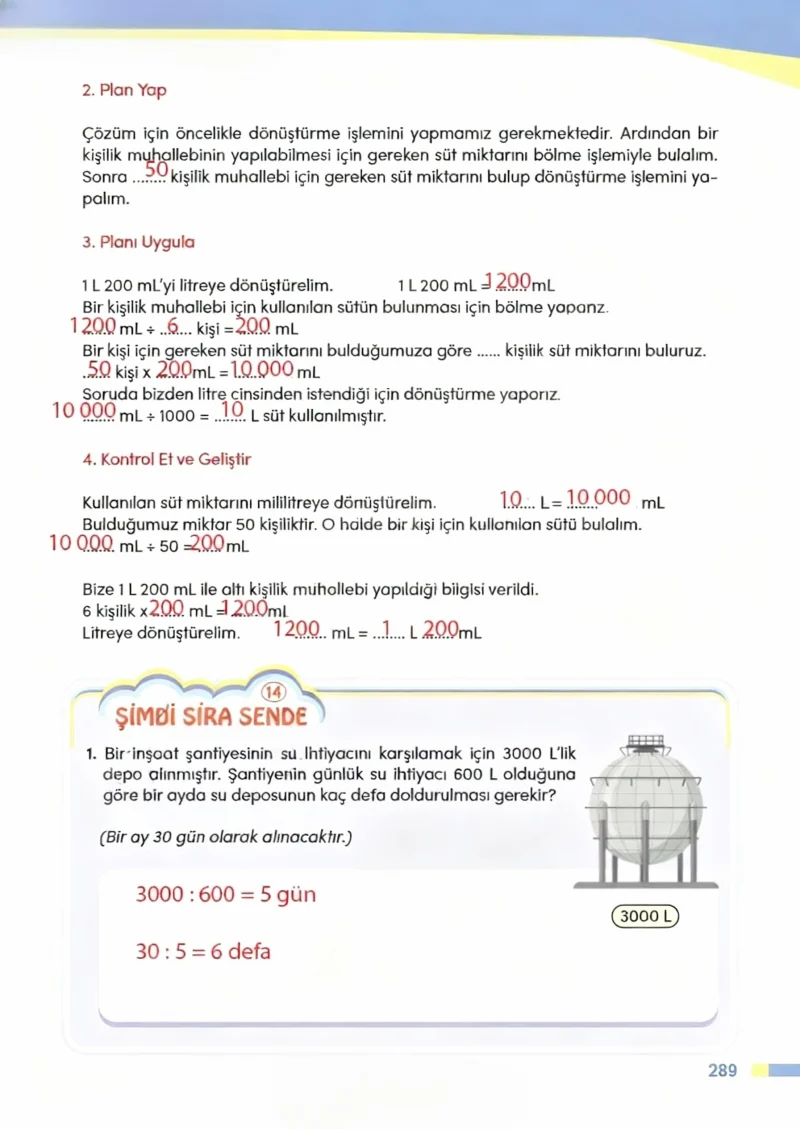 4. Sınıf Matematik Ders Kitabı Cevapları Meb Yayınları Sayfa 289 Çözüm Görseli