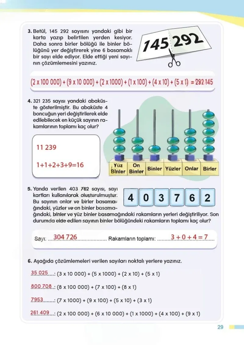 4. Sınıf Matematik Ders Kitabı Cevapları Meb Yayınları Sayfa 29 Çözüm Görseli