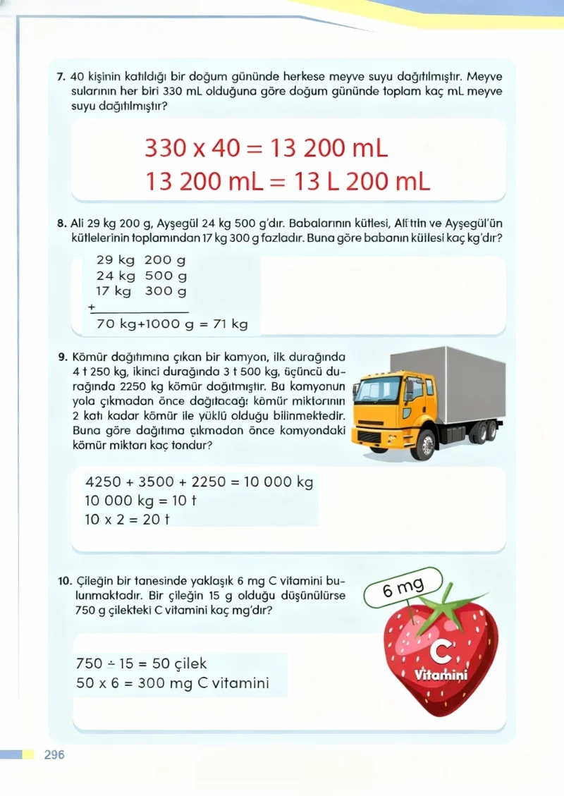 4. Sınıf Matematik Ders Kitabı Cevapları Meb Yayınları Sayfa 296 Çözüm Görseli