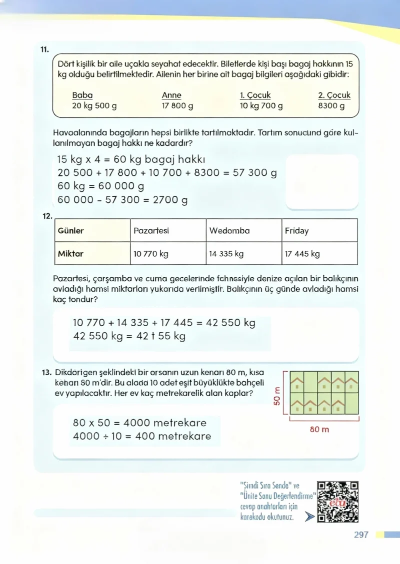 4. Sınıf Matematik Ders Kitabı Cevapları Meb Yayınları Sayfa 297 Çözüm Görseli